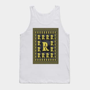 Copy of CAPITAL LETTER R. MAGIC CARPET Repeated Size Reductions Tank Top